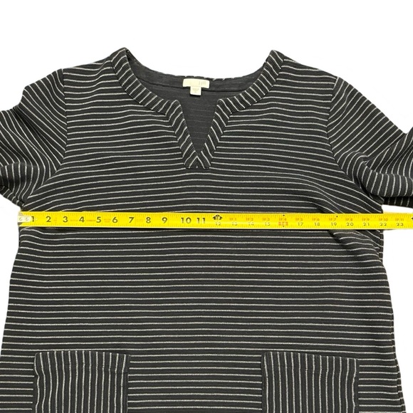 💙 J. Jill Shift Dress | 3/4 Sleeves | Navy Blue with White Stripes | Size XL - Picture 3 of 7